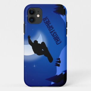 Fall personalisiert Night Snowboard iPhone 5 11 Hülle
