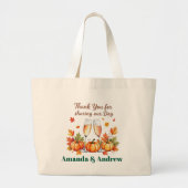 Fall Personalized Guest Favor Bridal celebration  Jumbo Stoffbeutel (Vorne)