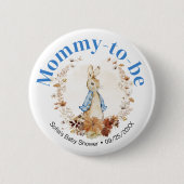 Fall Peter Rabbit Baby Boy - Mommy to Be Button (Vorderseite)