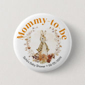 Fall Peter Rabbit Neutral Baby Mommy zu sein Butto Button (Vorderseite)