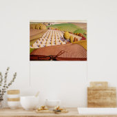 Fall Pflügen, 1931 von Grant Wood Poster (Küche)