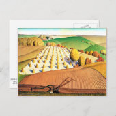 Fall Pflügen, schöne amerikanische Malerei Postkarte (Vorne/Hinten)
