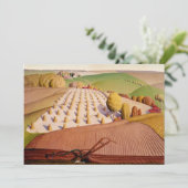 Fall Pflügen von Grant Wood Dankeskarte (Stehend Vorderseite)