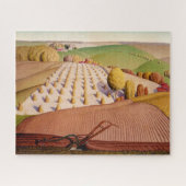 Fall Pflügen von Grant Wood Puzzle (Horizontal)