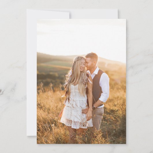 Fall Photo Wedding Save The Date (Rückseite)
