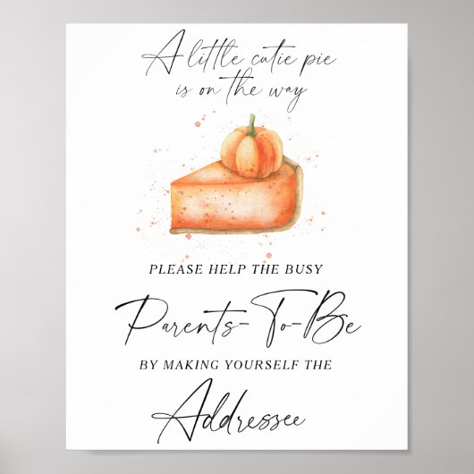 Fall Pie - Helfen Sie den geschäftigen Eltern-zu-Z Poster (Vorne)