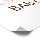 Fall Pink Floral Pumpkin Truck Baby Dusche Willkom Poster (Ecke)