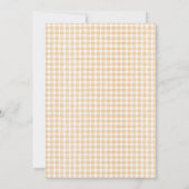 Fall Pink Girls Kariert Little Pumpkin 1. Geburtst Einladung (Rückseite)