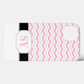 Fall Pink & Gray Zickzack Monogramm iPad 2/3/4 Case-Mate iPhone Hülle (Rückseite (Horizontal))