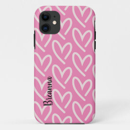 Fall "Pink Heart Case-Mate iPhone" iPhone Hülle