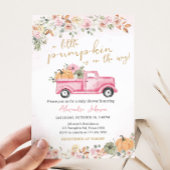 Fall Pink Pumpkin Baby Dusche Einladung