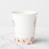 Fall Pink Pumpkin Baby Dusche Party Pappbecher (Links)