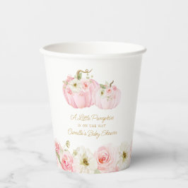 Fall Pink Pumpkin Baby Dusche Party Pappbecher