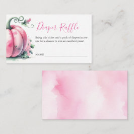 Fall Pink Pumpkin Diaper Umklammerung Begleitkarte