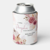 Fall Pink Pumpkin Floral Girl Dusche Dosenkühler (Kanne Rückseite)