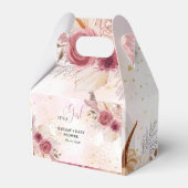 Fall Pink Pumpkin Floral Girl Dusche Gefallen Geschenkschachtel (Vorderseite)