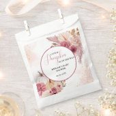 Fall Pink Pumpkin Floral Girl Dusche Geschenktütchen (Ausgeschnitten)