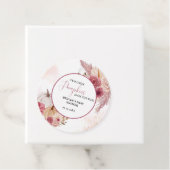 Fall Pink Pumpkin Floral Twin Girl Babydusche Geschenkanhänger (Beispiel)