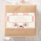 Fall Pink Pumpkin Gingham Girl Baby Showadresse (Insitu)