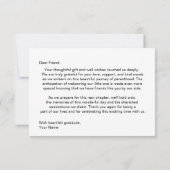 Fall Pink Pumpkin Girl Baby Shower Dankeskarte (Rückseite)