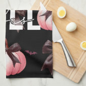 Fall Pink Pumpkins Muster Geschirrtuch (Viertel Falte)