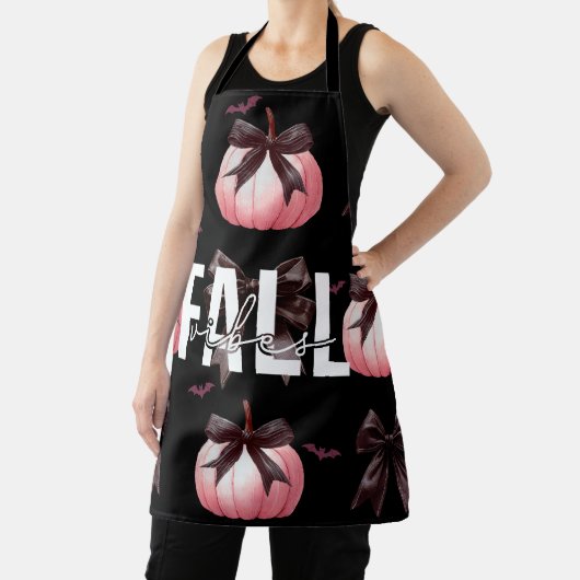 Fall Pink Pumpkins Muster Oven Mitt & Po Schürze (InSitu)