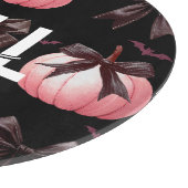 Fall Pink Pumpkins Muster Schneidebrett (Ecke)