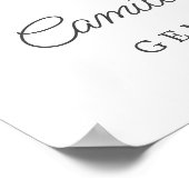 Fall Pink und Blue Pumpkin Gender Reveal Willkomme Poster (Ecke)