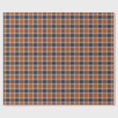 Fall Plaid Faux Fabric Texture Wrapping Paper Roll Geschenkpapier (Flach)