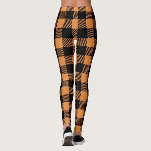 Fall Plaid Pattern Leggings (Rückseite)