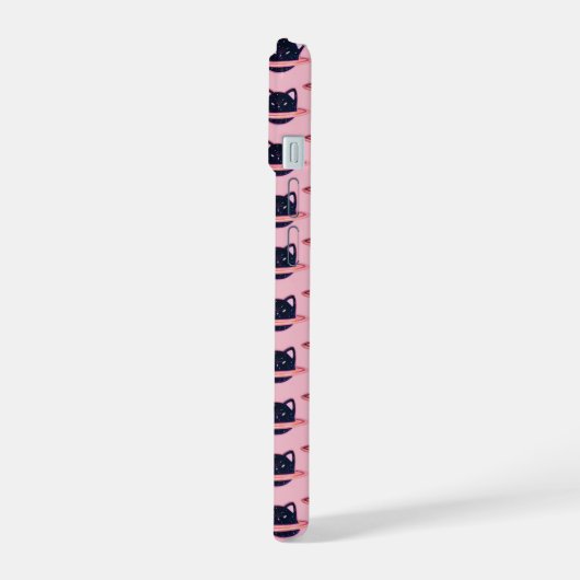 Fall Planet Cat iPhone iPhone 15 Hülle (Linke Seite)