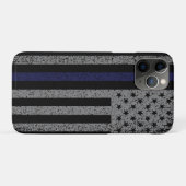 Fall "Police Thin Blue Line Flag Case-Mate iPhone" iPhone Hülle (Rückseite (Horizontal))