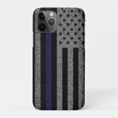 Fall "Police Thin Blue Line Flag Case-Mate iPhone" iPhone Hülle (Rückseite)