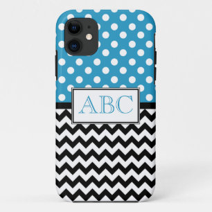 Fall Polka Dot Blue & Zickzack iPhone 5 Case-Mate iPhone Hülle