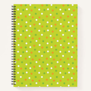 Fall Polka Dot Spiral Notebook Notizblock