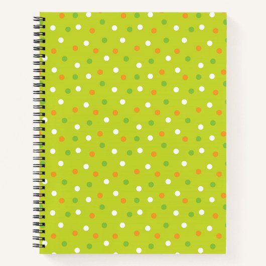 Fall Polka Dot Spiral Notebook Notizblock (Vorderseite)