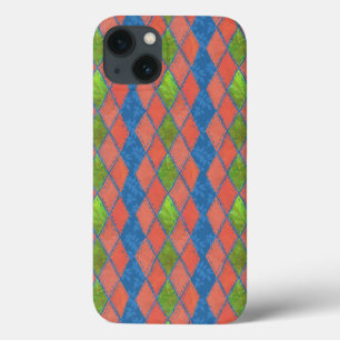 Fall Poppy Colors Imitate-Patchwork iPad Case-Mate iPhone Hülle