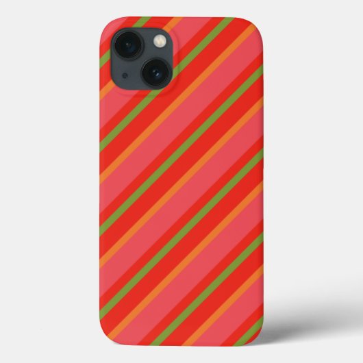 Fall Poppy Colors Stripes iPad Case (Rückseite)