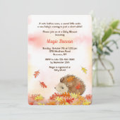 Fall Porcupine Einladung (Stehend Vorderseite)