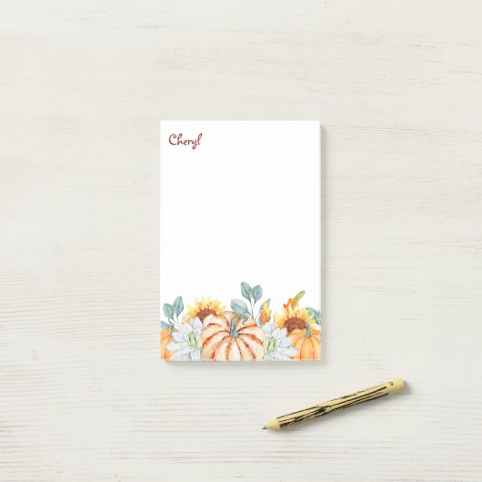 Fall Post-it Klebezettel (Auf Schreibtisch)