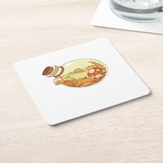 Fall Potion With Froggies Classic Rechteckiger Pappuntersetzer (angewinkelt)