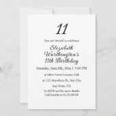 Fall Princess verlasst Aquarell-Kalligraphietext Einladung (Rückseite)