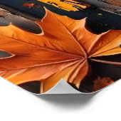 Fall Prowler: Raccoon auf Wetterzaun Poster (Ecke)