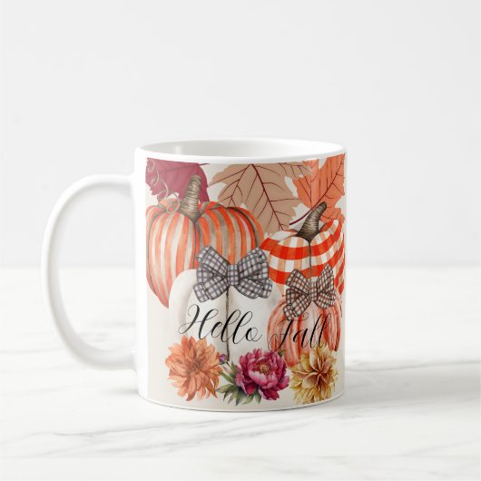 Fall Pumkin Floral Kaffeetasse (Links)