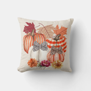 Fall Pumkin Floral Kissen