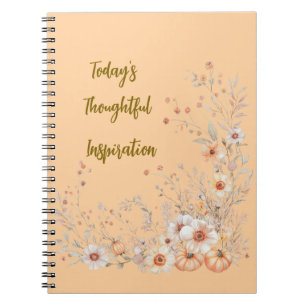 Fall Pumpkin and Floral Notebook Notizblock