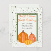 Fall Pumpkin Änderung der Jahreszeit Änderung der Ankündigungspostkarte (Vorne/Hinten)