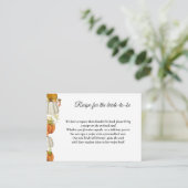 Fall Pumpkin Anfrage Rezept für die Braut Begleitkarte (Stehend Vorderseite)