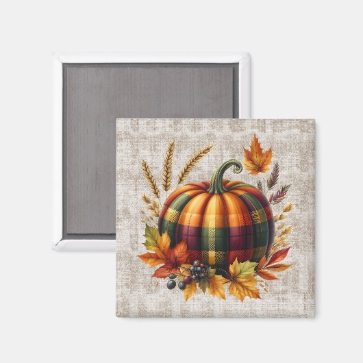 Fall Pumpkin Artwork Magnet (Vorderseite/Rückseite)