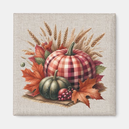 Fall Pumpkin Artwork Magnet (Vorne)